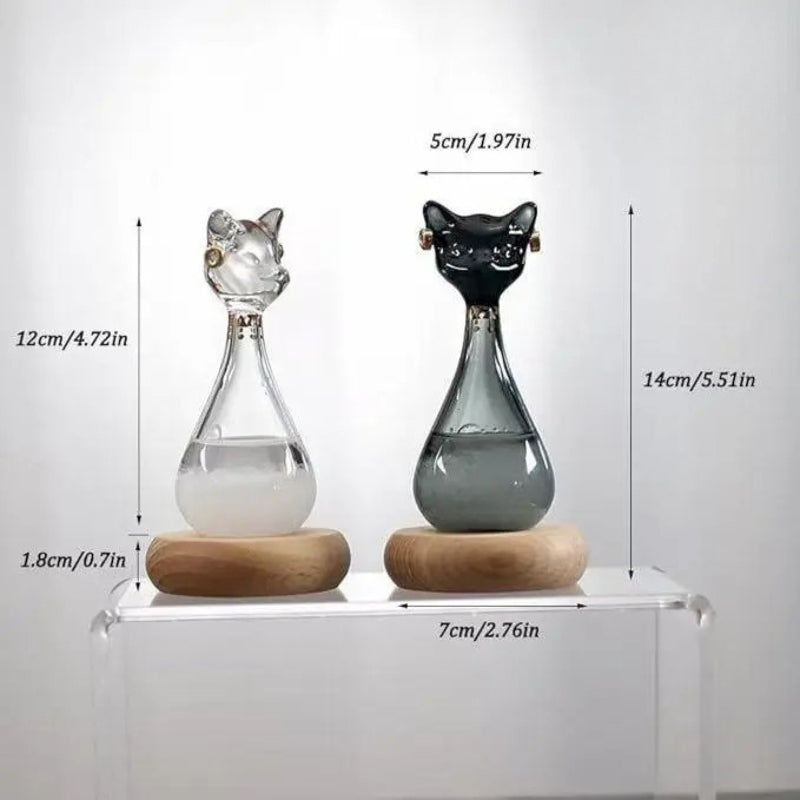 Magic Cat Storm Glass – Crystal Weather Predictor with Gift Box
