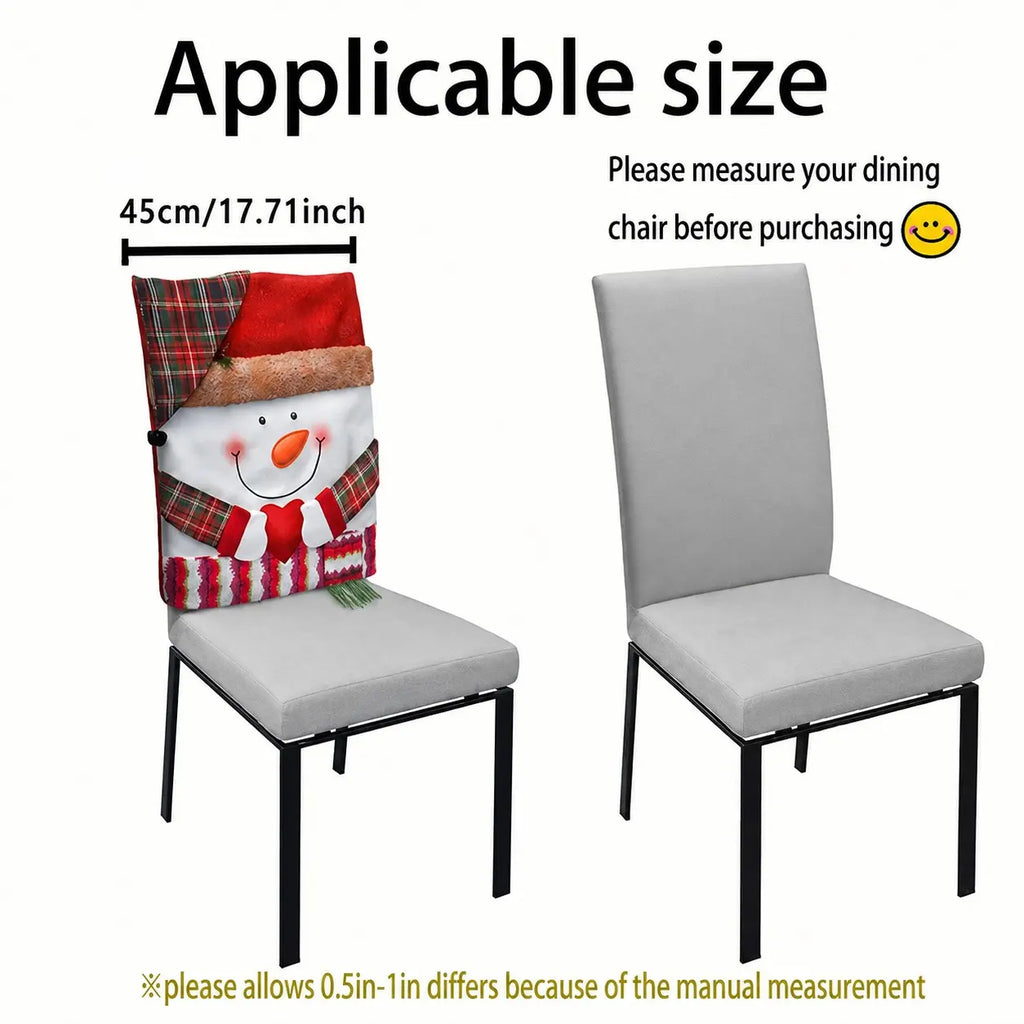 Christmas Character Chair Back Cover – Santa, Snowman & Reindeer