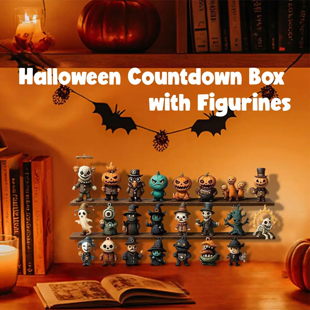 31 Days Halloween Countdown Calendar – Spooky Mini Figurine Surprise Box