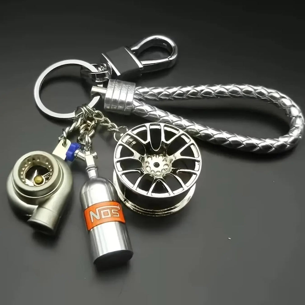 Racing Parts Metal Car Keychain