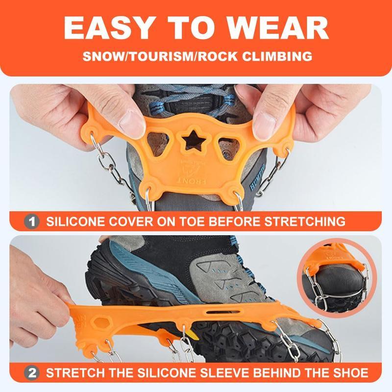 8-Tooth Ice Cleats for Shoes & Boots