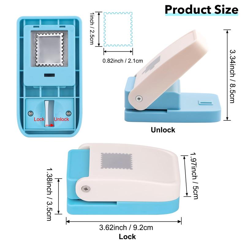Paper punch dimensions and locking mechanism