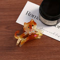 Cute Acrylic Cat Hair Claw Clip – Rhinestone Bow Design