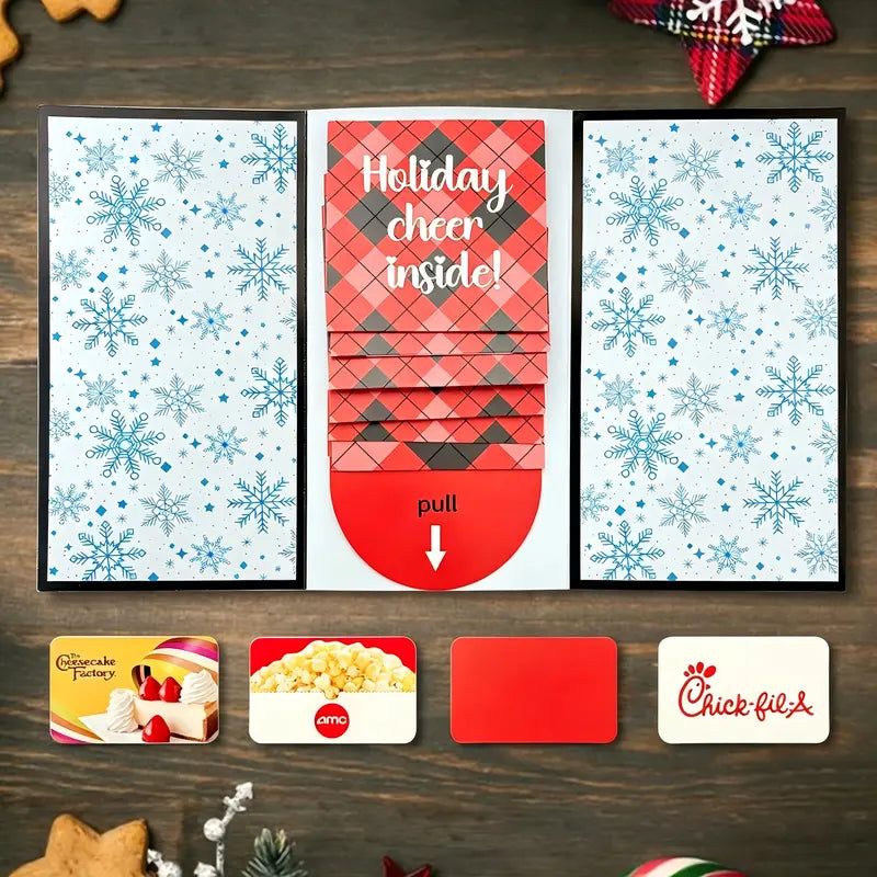 Interactive Waterfall Pull-Tab Greeting Card