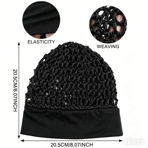3-Pack Stretchy Wide-Edge Hair Bonnets for Sleeping