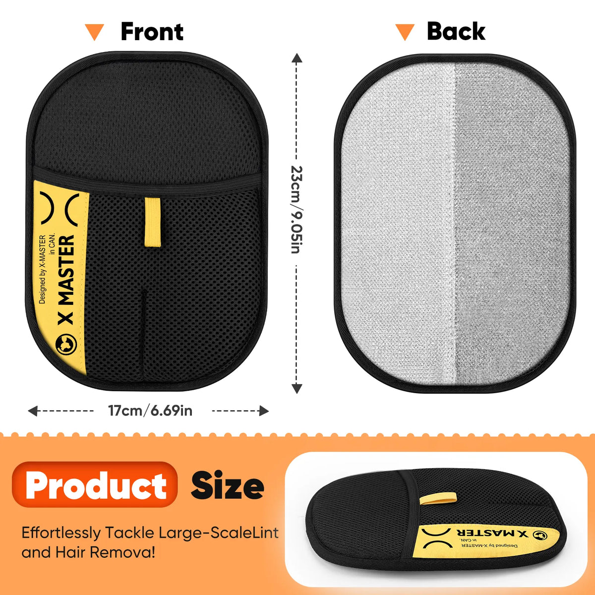 Reusable Pet Hair Remover Glove Pad for Furniture, Carpet & Car Seats