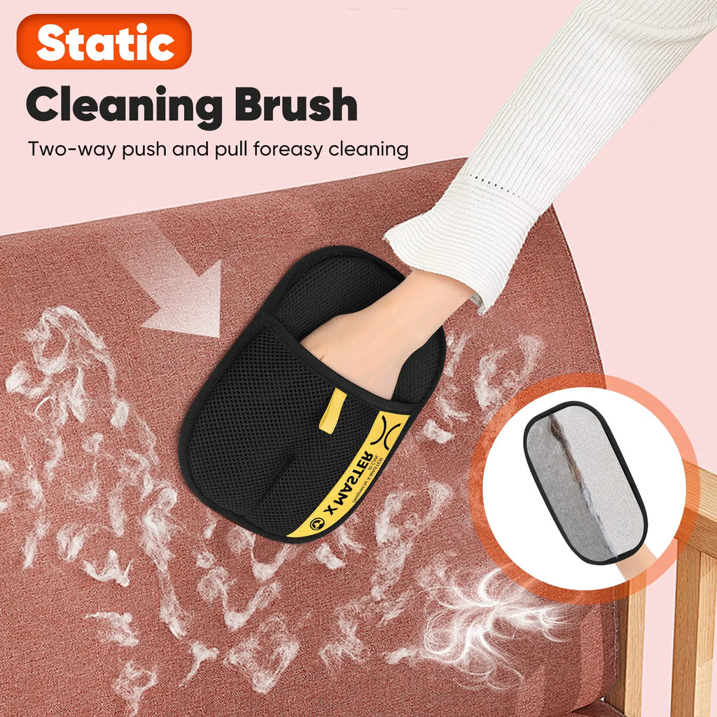 Reusable Pet Hair Remover Glove Pad for Furniture, Carpet & Car Seats