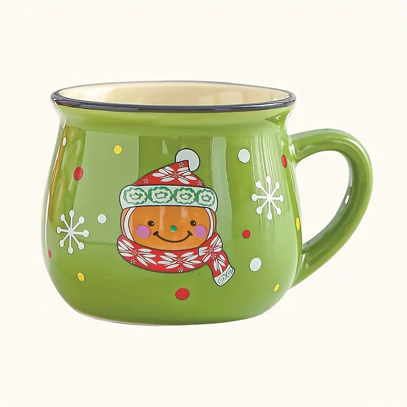 Cute Christmas Ceramic Mug Set – Festive Holiday Coffee Cups