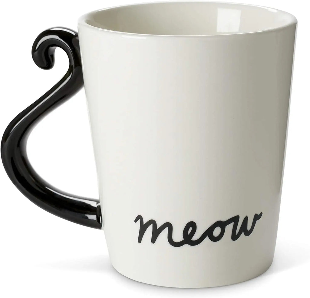 Cute Cat Mug – 12oz Ceramic Coffee Cup with Animal Handle Design