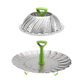Expandable Stainless Steel Steamer Basket with Handle
