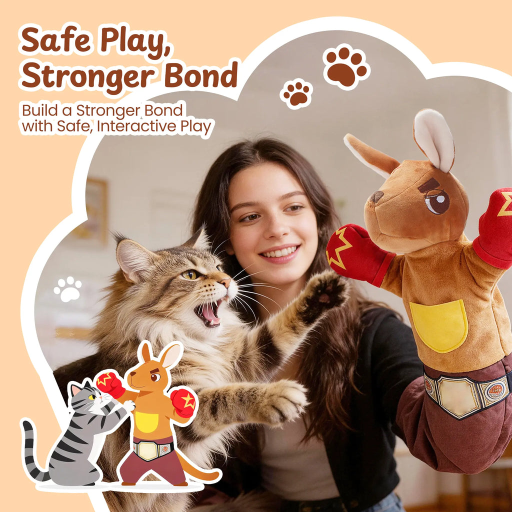 Kangaroo Boxing Cat Interactive Puppet Toy