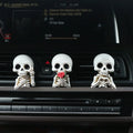 Cute Skull Car Diffuser Set, 3PCS Resin Skeleton Car Decor