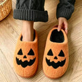 Halloween Pumpkin Slippers – Cozy Warm Indoor House Shoes