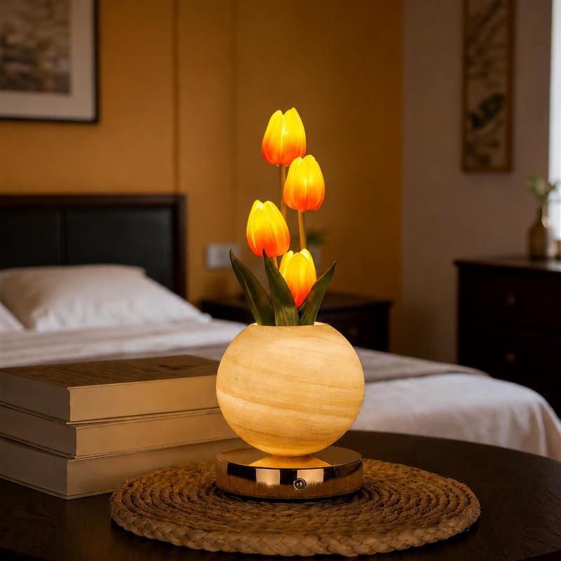 Tulip LED Night Light – 3 Brightness Levels & 3 Light Modes