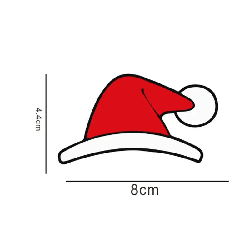 3D Santa Hat Car Emblem Decals