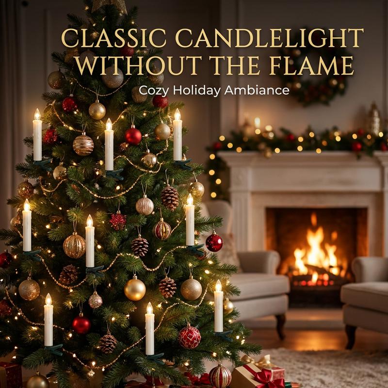 LED Flameless Christmas Tree Candle Lights with Remote – 10/20 Pack