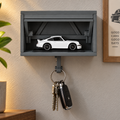 Mini Garage Wall Key Holder – Car Display Shelf & Key Hook