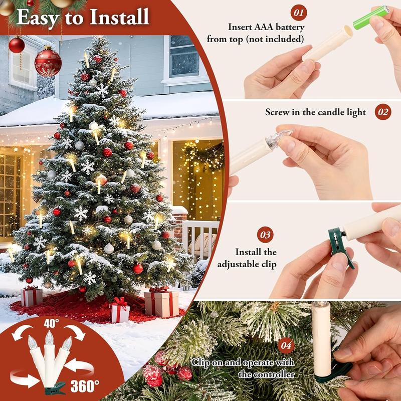 LED Flameless Christmas Tree Candle Lights with Remote – 10/20 Pack
