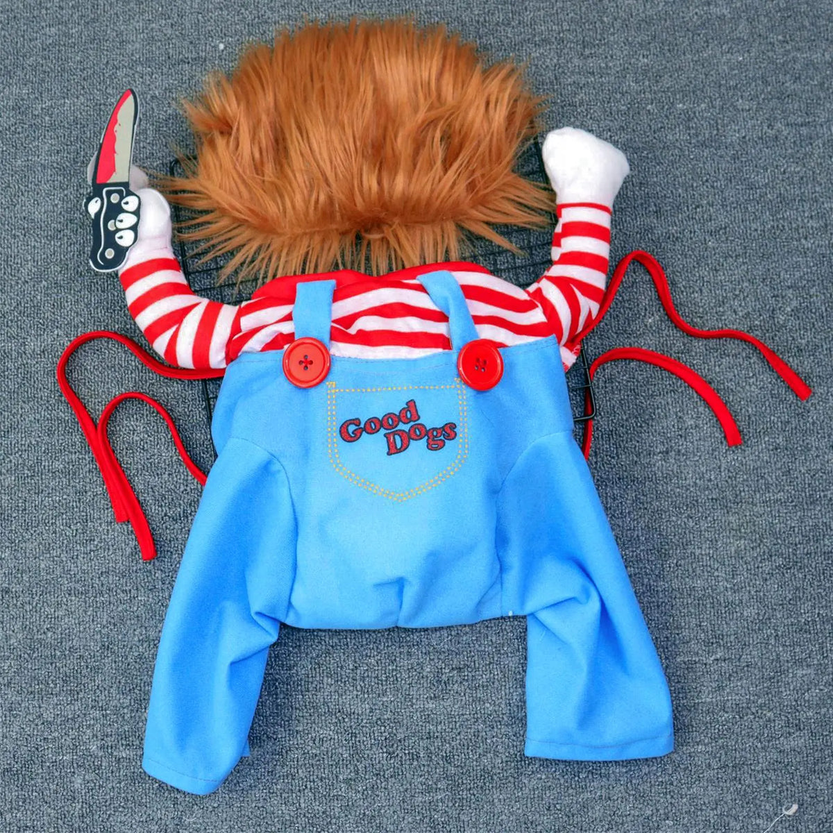 Funny Killer Doll Pet Costume with Wig