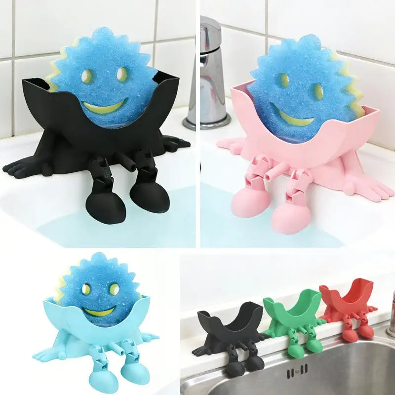 Funny Sitting Sponge Holder with Drainage