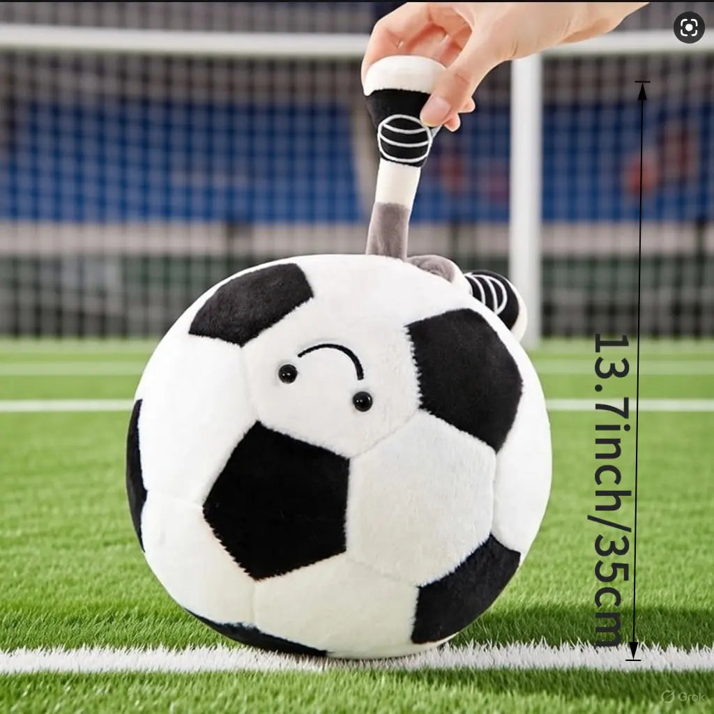 Cute Football Plush Toy – Soft Stuffed Soccer Ball Pillow for Kids & Fans