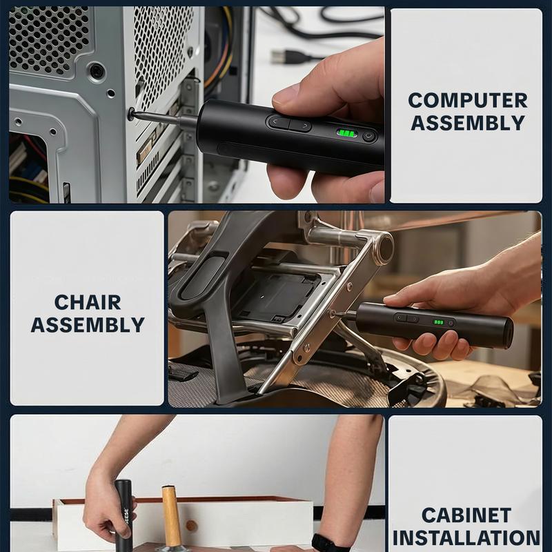 Cordless Electric Screwdriver Set – 3-Speed Adjustable Torque