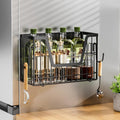 Magnetic Fridge Storage Basket with Hooks