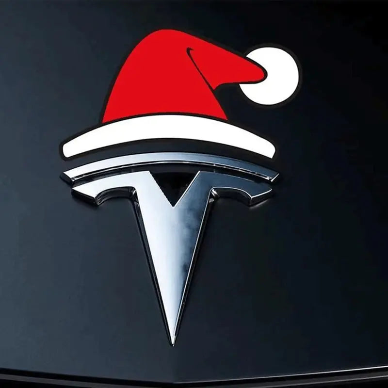 3D Santa Hat Car Emblem Decals