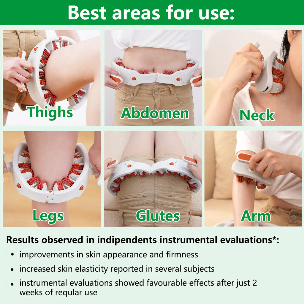 Manual Body Massage Roller – Deep Tissue Roller for Thighs, Calves & Waist