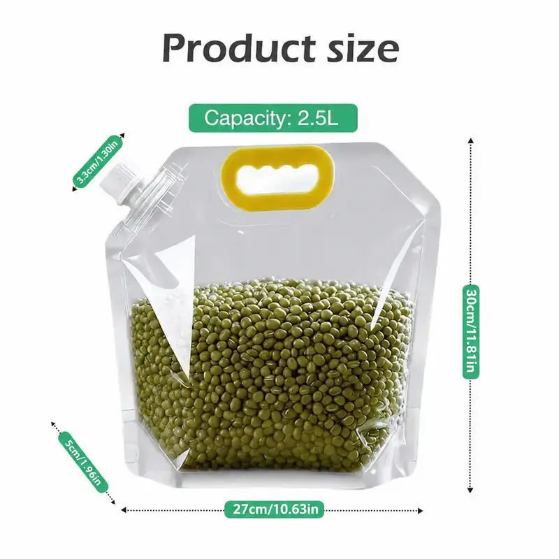 Reusable Food Storage Bags with Spout – 2.5L