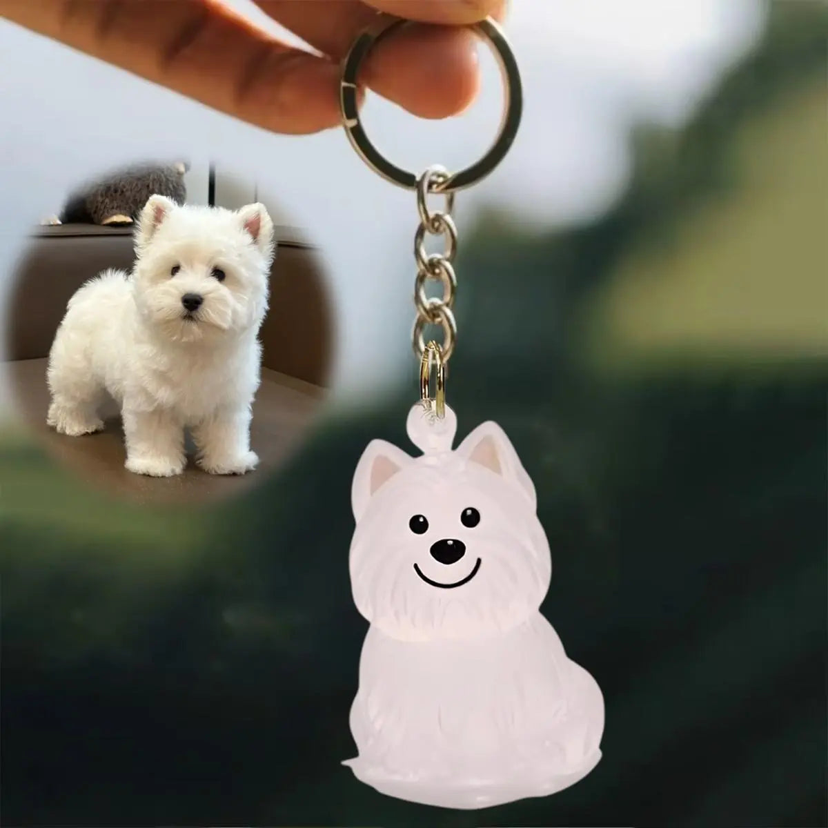Dog Fur Keepsake Keychain – Pet Hair Memory Charm
