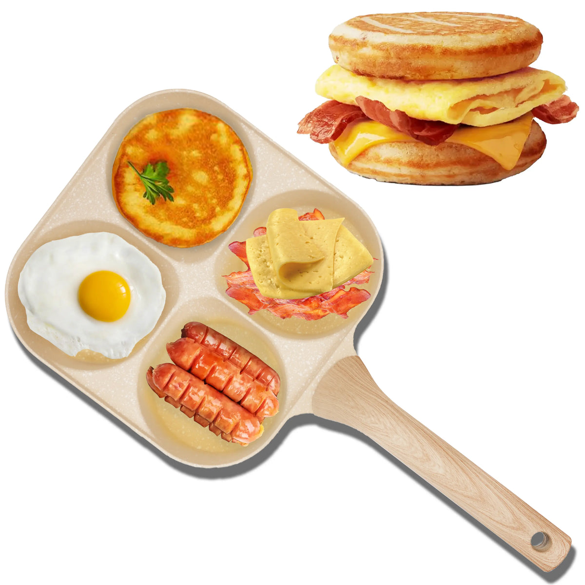 4-Cup Nonstick Egg & Breakfast Frying Pan