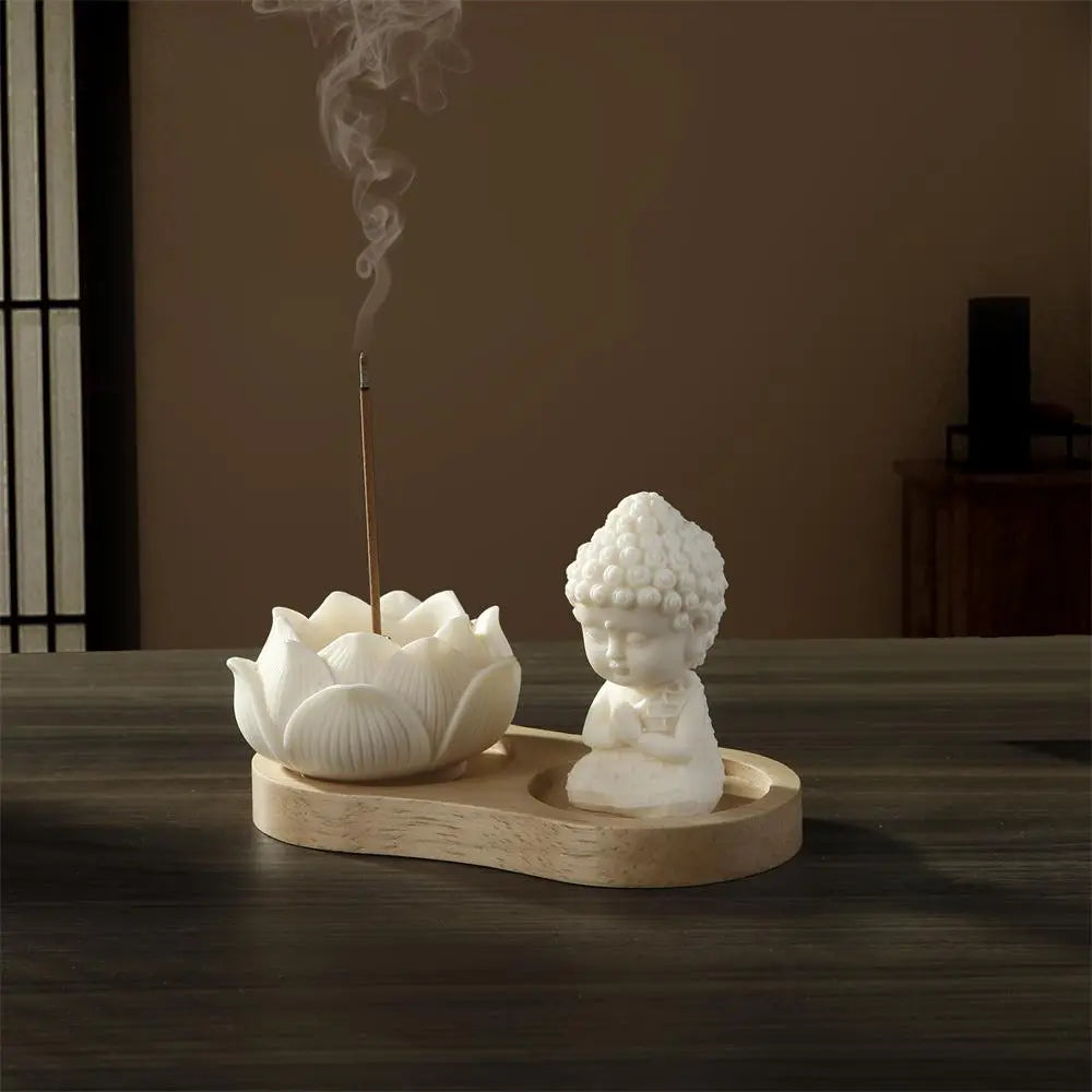 Buddha & Lotus Incense Holder Set