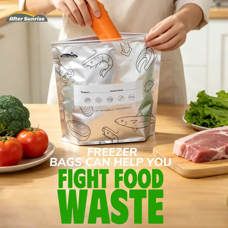 Reusable Freezer Storage Bags – Resealable Food Pouches