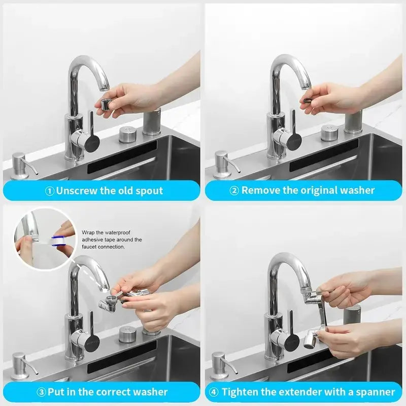 1440° Swivel Faucet Extender