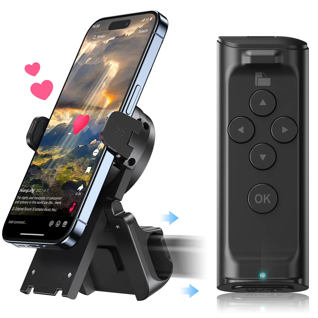 Wireless Phone Scroller Stand – Remote Page Turner & Camera Shutter