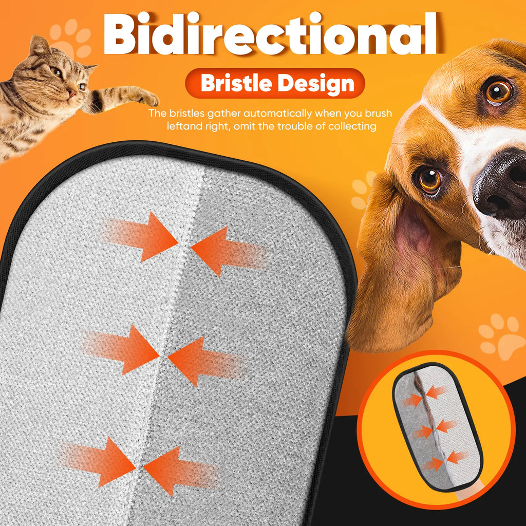 Reusable Pet Hair Remover Glove Pad for Furniture, Carpet & Car Seats