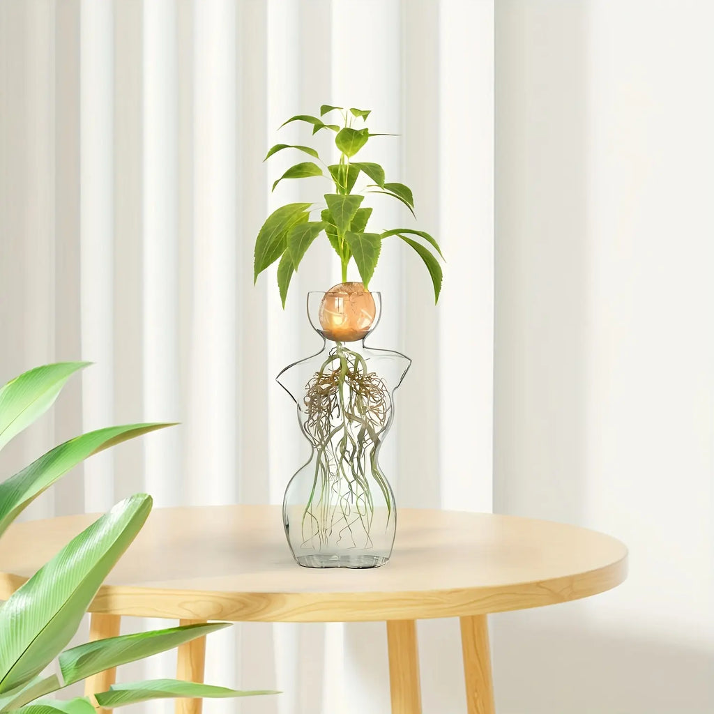 Female Silhouette Glass Propagation Vase