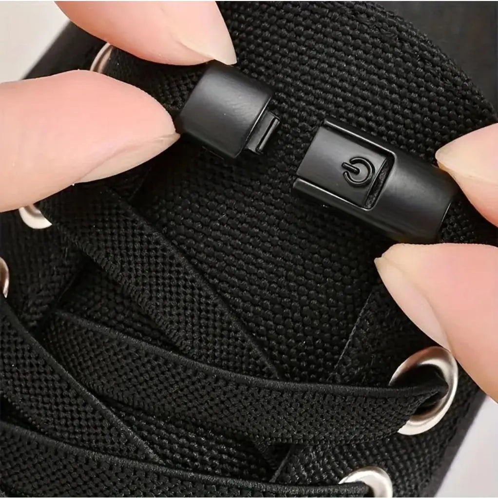 Adjustable No-Tie Elastic Shoelaces with Locking Buckle