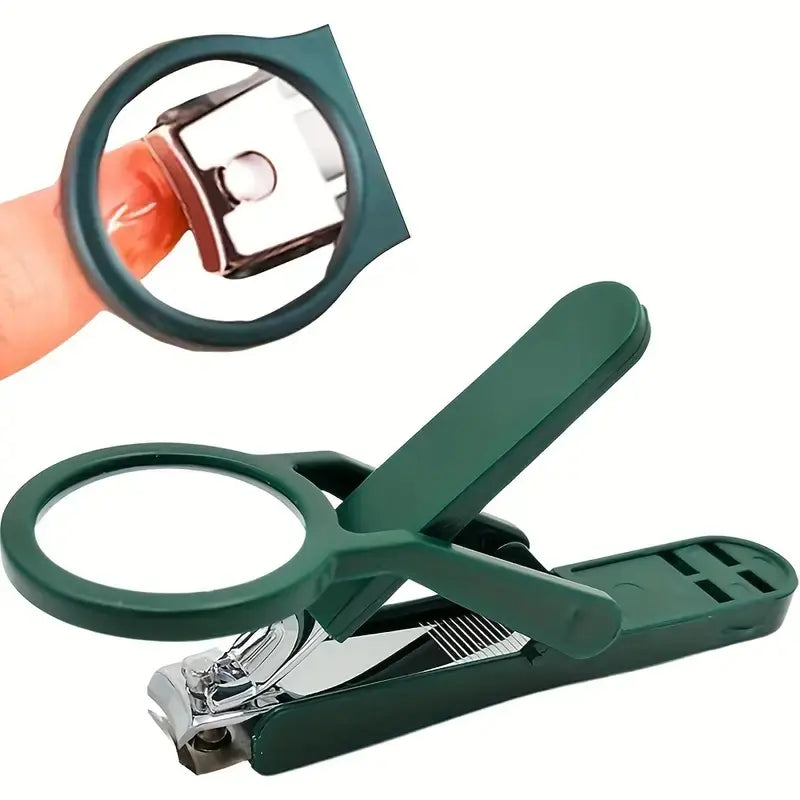 Magnifying Nail Clipper – Precision Nail Cutter with Built-In HD Glass Lens