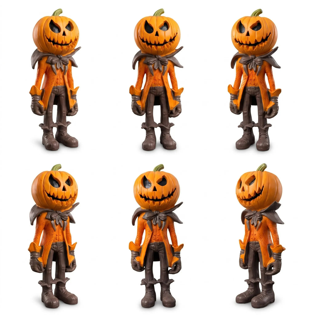 Halloween Pumpkin Man Figurine – Spooky Resin Decor