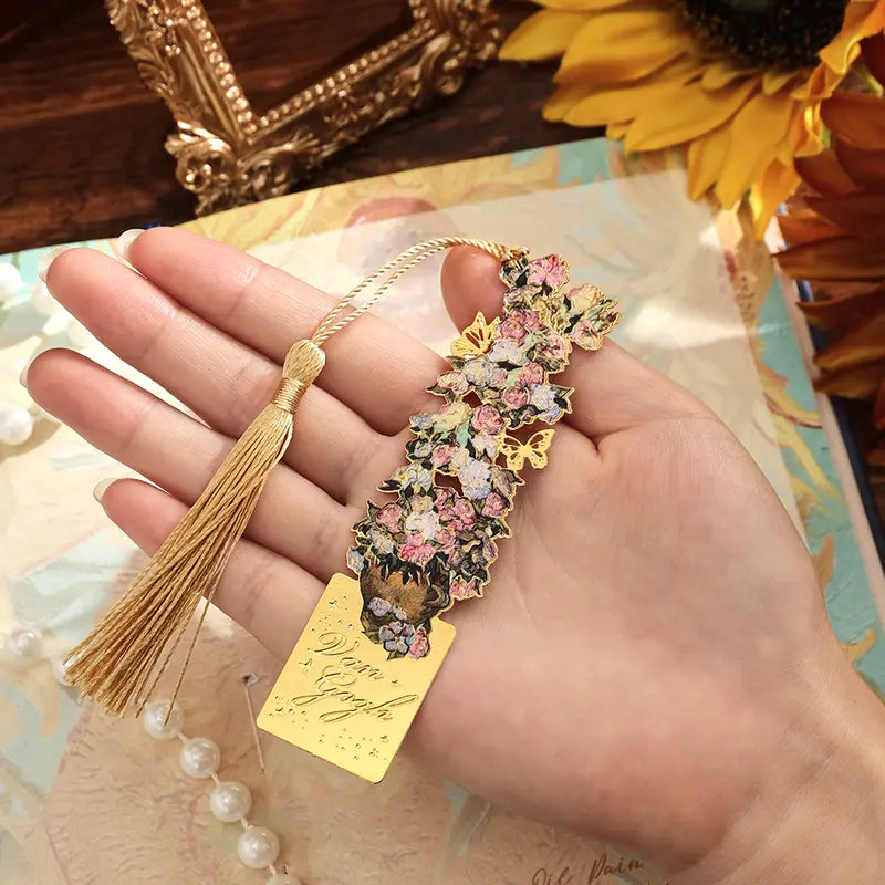 Vintage Art Metal Tassel Bookmarks