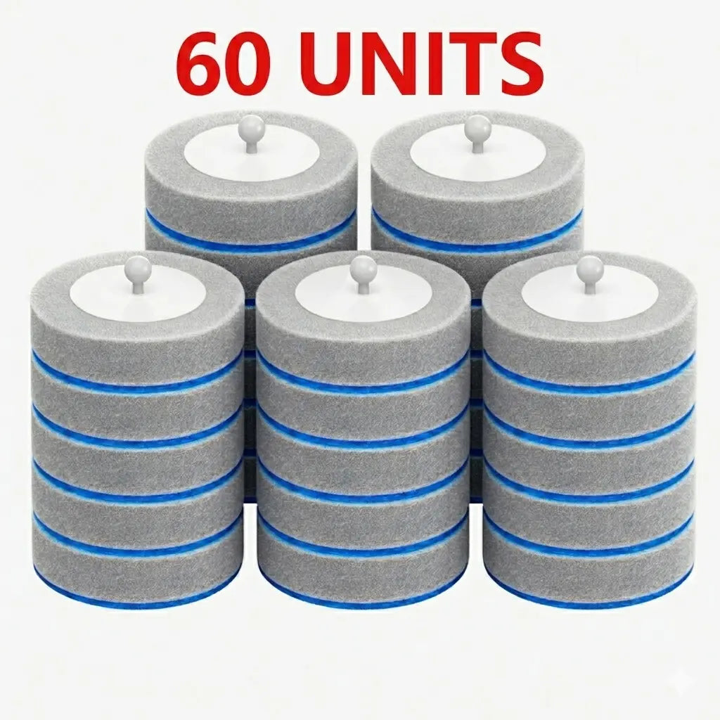 Wall-Mounted Toilet Brush Set with Disposable Refill Heads