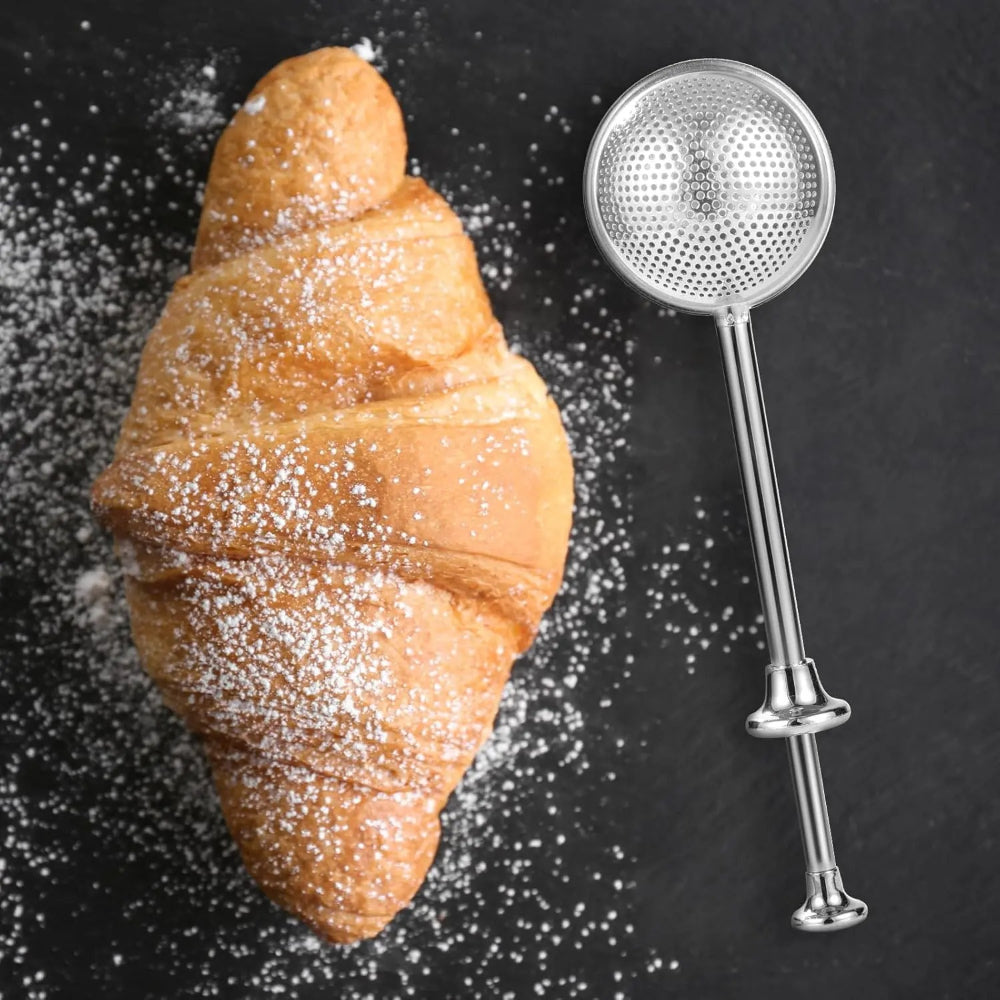 Stainless Steel Flour & Sugar Duster – Long Handle Baking Sifter