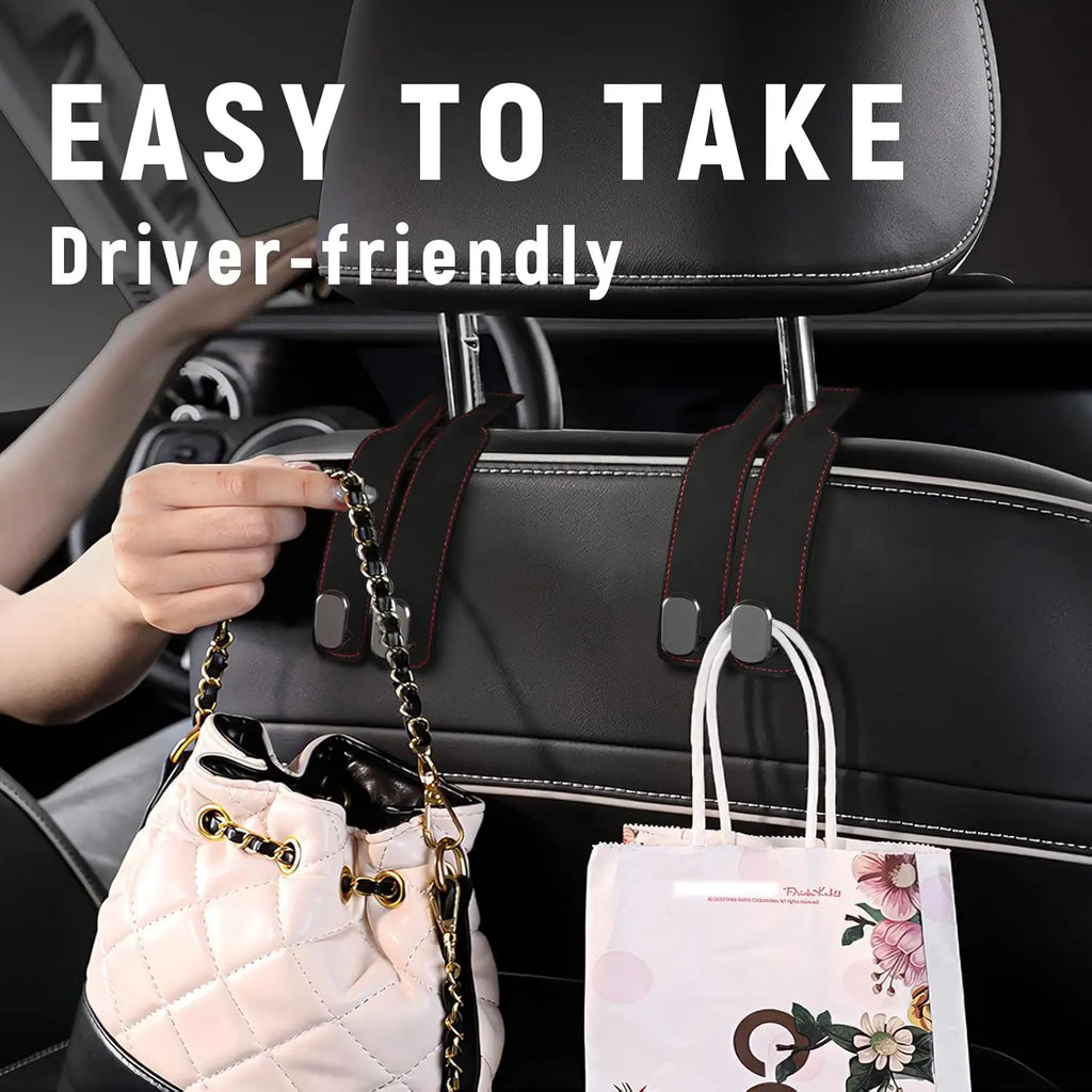 Car Seat Headrest Hook – Double Storage Hook for Bags, Purses & Groceries