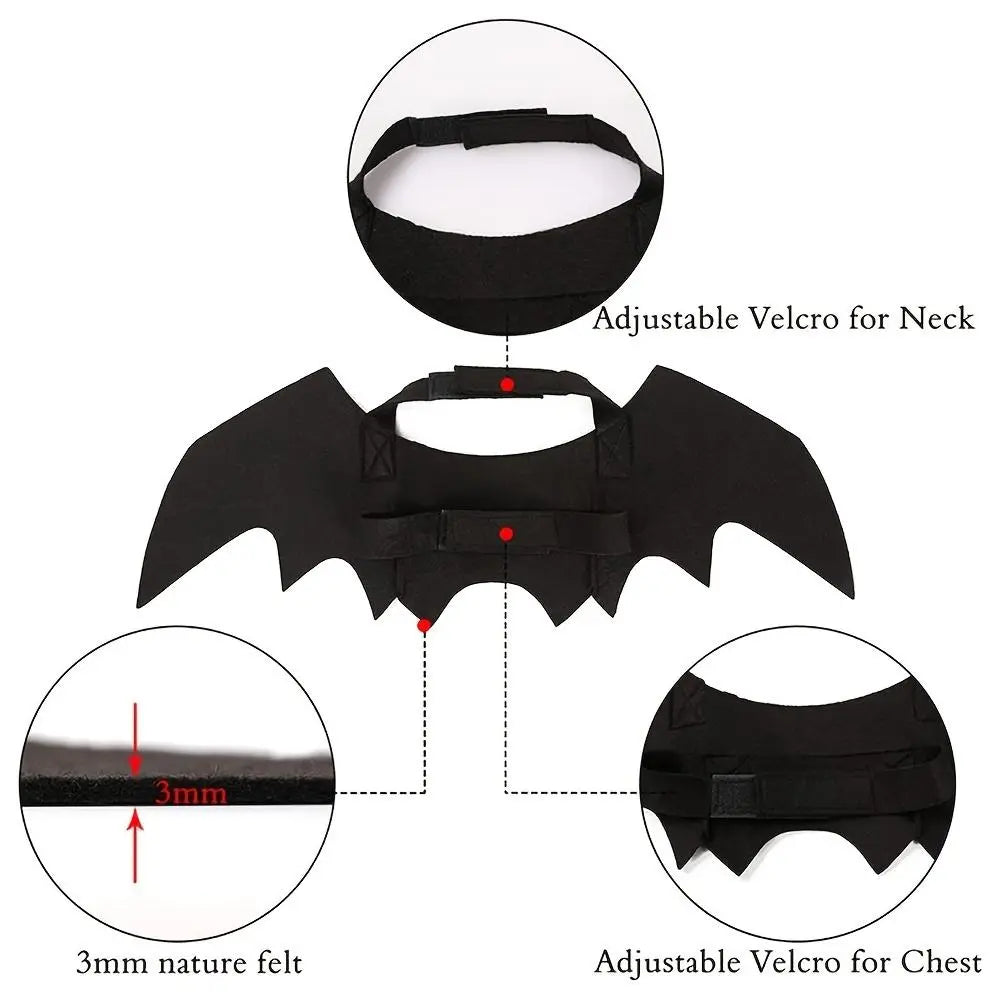 Bat Wings Cat Costume – Adjustable Halloween Pet Costume