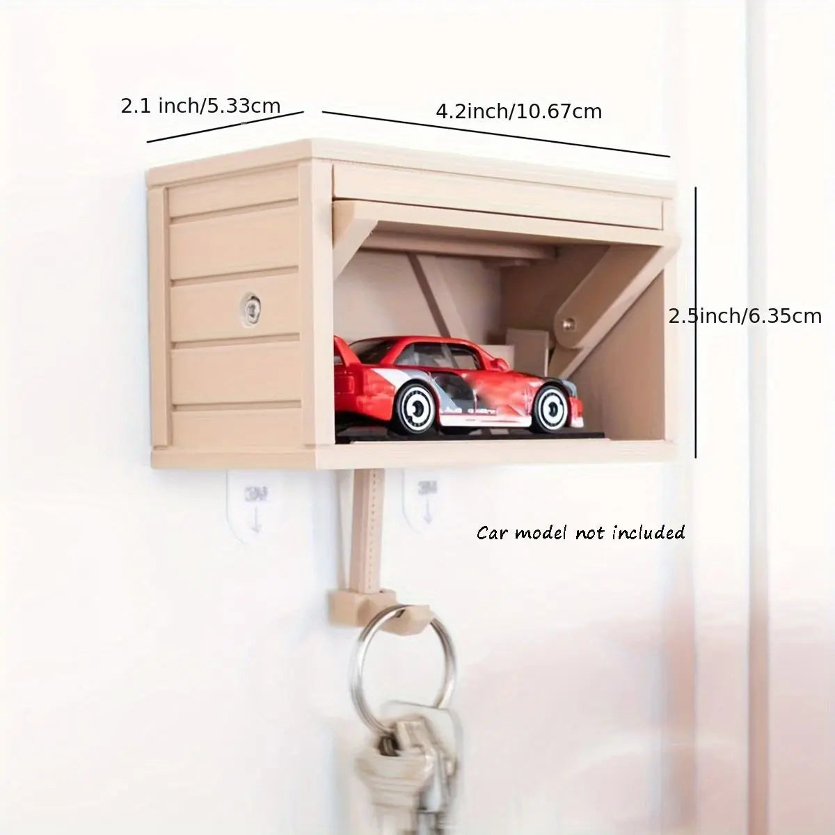 Mini Garage Wall Key Holder – Car Display Shelf & Key Hook