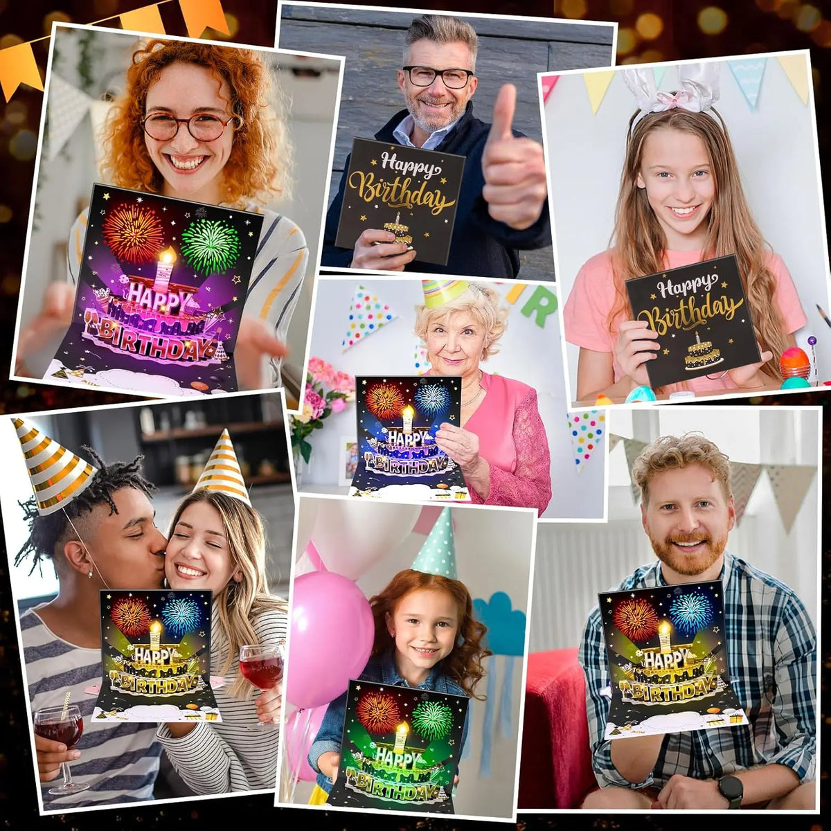 3D Pop Up Birthday Card with Music & LED Lights – DIY Age Cake Card