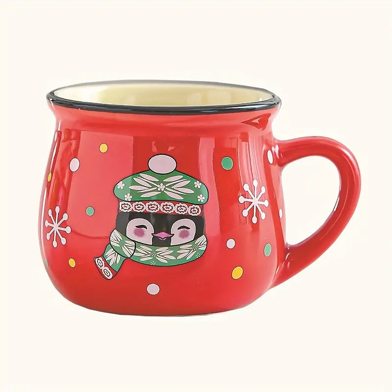 Cute Christmas Ceramic Mug Set – Festive Holiday Coffee Cups