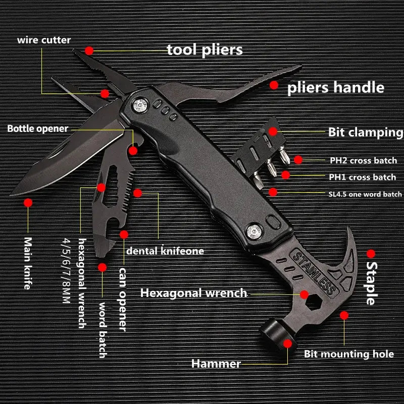 Multifunctional Folding Claw Hammer – Compact Outdoor Tool